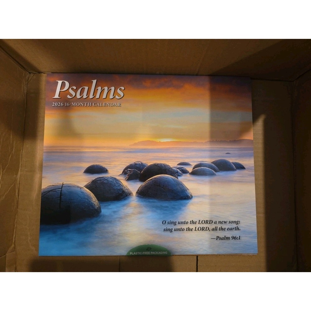 Psalms Bible Verses 2026‎ Calendar Mountains Oceans Snow Flowers Beautiful Trees